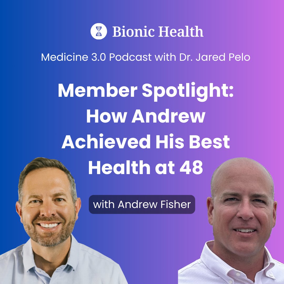 "I feel better now than when I played three sports in high school" - Andrew Fisher shares how comprehensive health optimization helped him transform at 48. From battling weight gain to finding the right medical support, hear his full story on our latest podcast 🎙️ #OptimalHealth