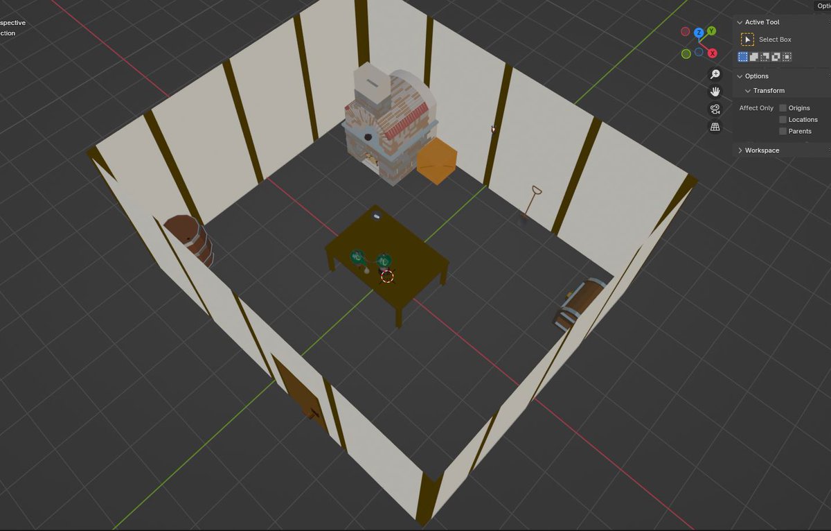 KarasuuX's tweet photo. Quick mockup shop layout I made. You can see the crate, chest, and barrels I took from Tower of Glass lol
Demo: https://t.co/mSLTRFX2ME
#3Dmodeling #gamedev #blender #digitalart #3Dmodel #indiegame #indiedev #gamejam https://t.co/O70FERntr0