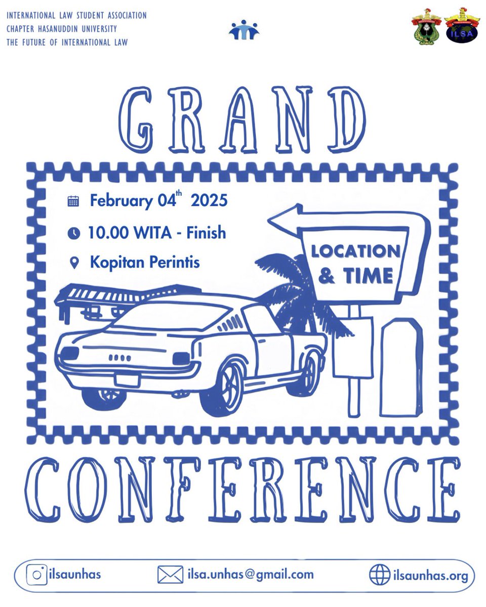 ilsaunhas's tweet photo. Attention, ILSA Folks🗣️

The time has come for us to present the Final Accountability Report of 2024/2025 Board and Regeneration of ILSA Chapter Unhas. Hence, we invites you all to take a seat on our Grand Conference.

Highlight the date on:
🗓Tuesday, 4 February 2025 https://t.co/HnGDqWXeC3