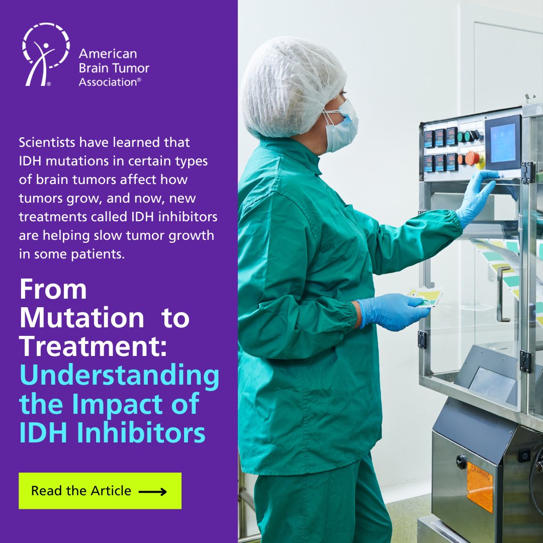 💻 Missed last week's webinar on how IDH inhibitors are revolutizionizing brain tumor care? Watch the webinar recording or read the article for an easy-to-follow breakdown of IDH mutations, inhibitors, and what they mean for treatment.

👉 abta.org/mindmatters/sc…