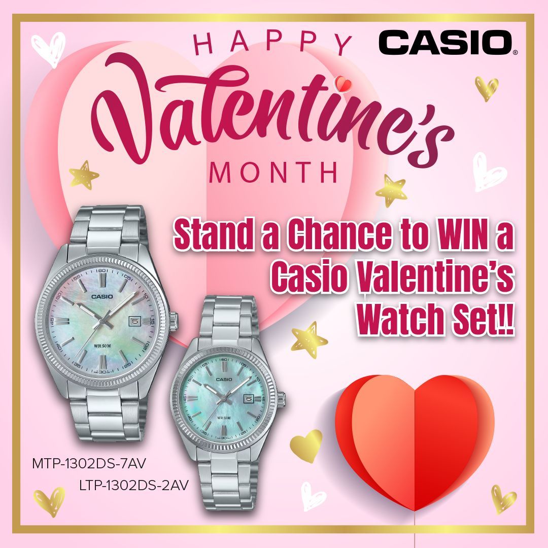 CasioSA's tweet photo. Like and follow us on any of our SM pages and inbox us an image of your favourite Casio watch, taken at one of our retail partners tagged below. The competition run from 3 February to 13 February 2025.

#thecasiosa #timepiece #valentine #love https://t.co/ohUwU5rYKZ