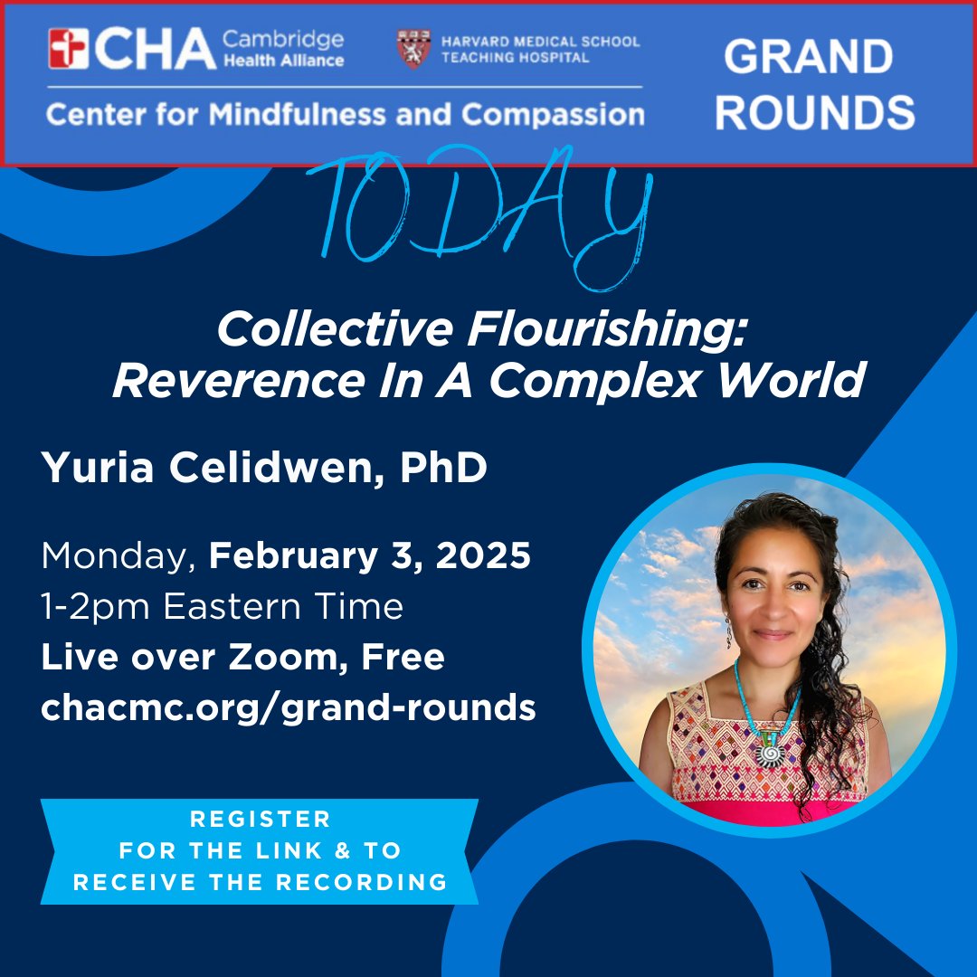 🌍✨TODAY: Explore Collective Flourishing w/ Dr. Yuria Celidwen! ✨🌍

📅 Feb 3 | ⏰ 1–2 PM ET | 🎙 Live on Zoom, Free
📌 Register: forms.gle/V8kQDiEuXkNttW…

#Mindfulness #Compassion #IndigenousWisdom #CollectiveFlourishing