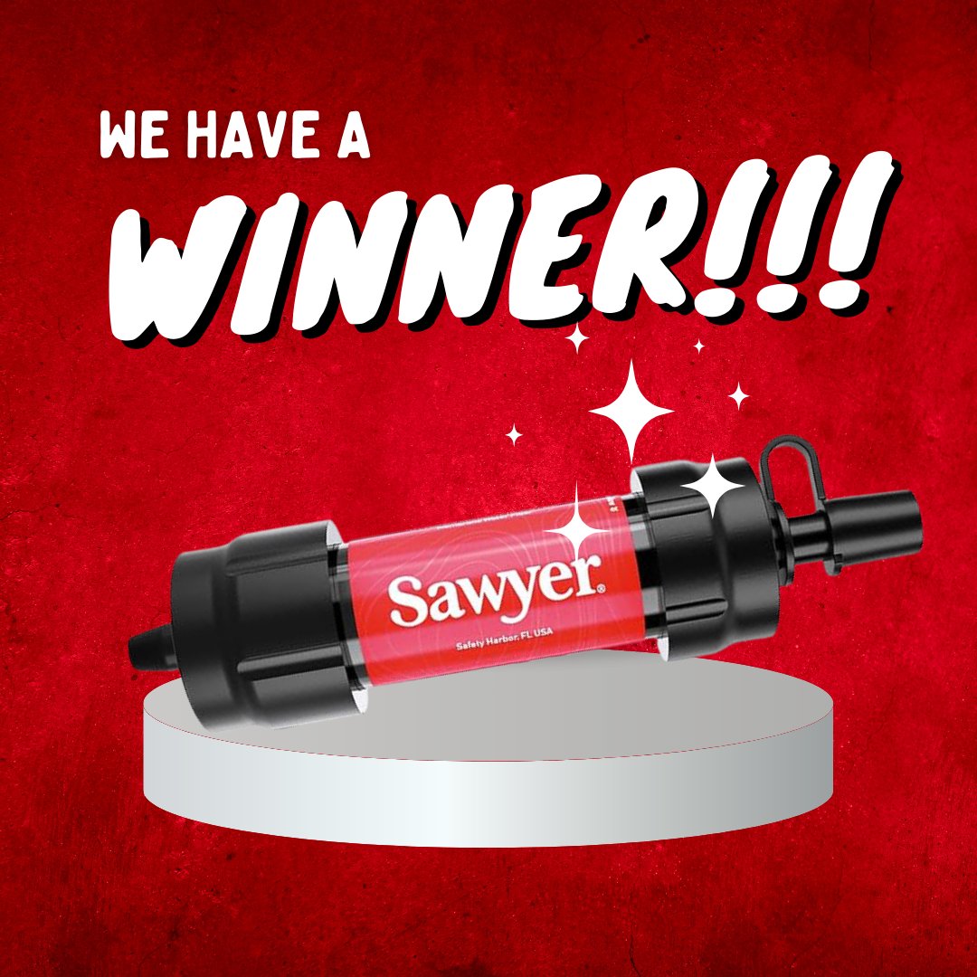 disaster_class's tweet photo. 🎉 CONGRATULATIONS 🎉 to templemuaythai for winning our Sawyer Water Filter Giveaway! 🏆💧  

You’re now one step closer to being better prepared for any situation! 🚨🌎 Thank you to everyone who participated! @sawyerproducts
#GiveawayWinner #StayPrepared #EmergencyPreparedness https://t.co/7PedlzZXOk