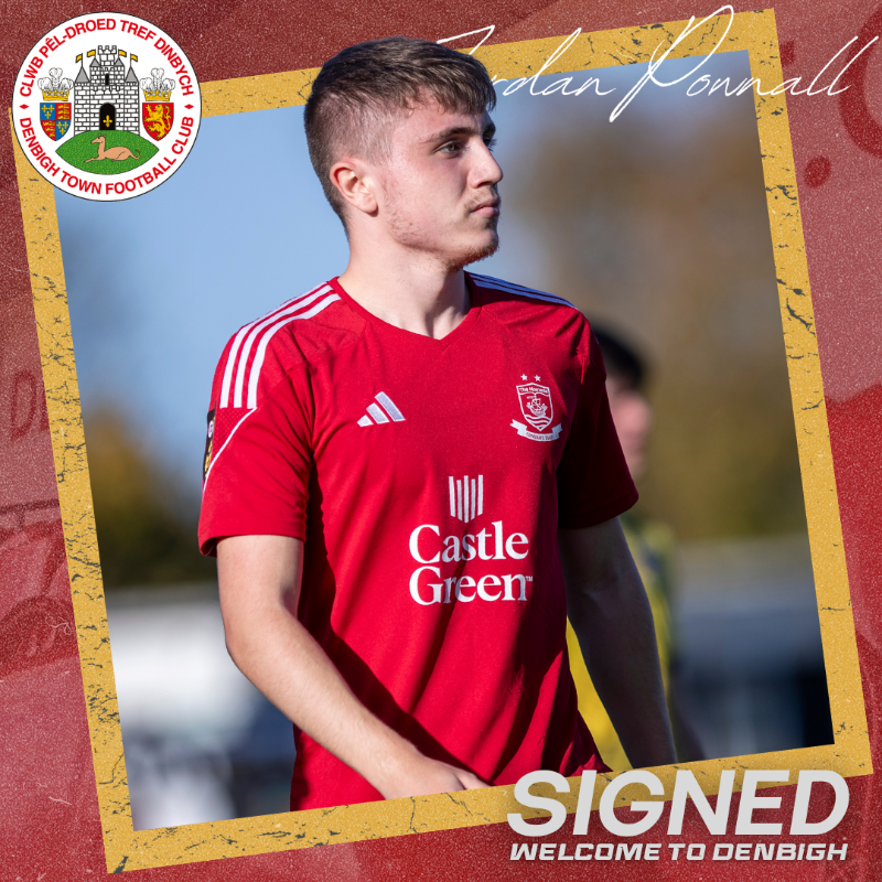 DenbighTownFC's tweet photo. SIGNED | Jordan Pownall Joins Denbigh on Loan ✍️ 

Welcome to Central Park, Jordan! 

#DTFC