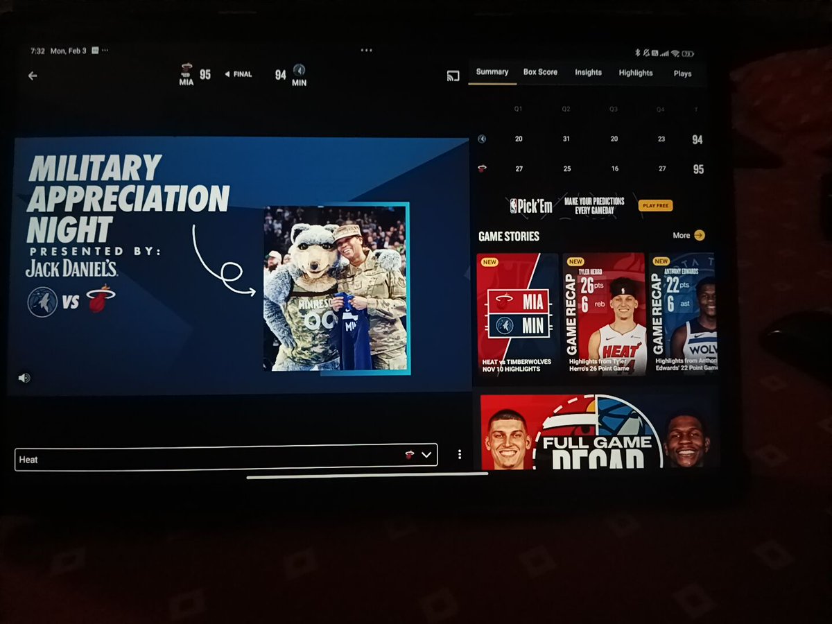 BrijSoral88's tweet photo. Watching #MIAMIN #Heat vs #Timberwolves #NBA https://t.co/mbbPHlnO1m