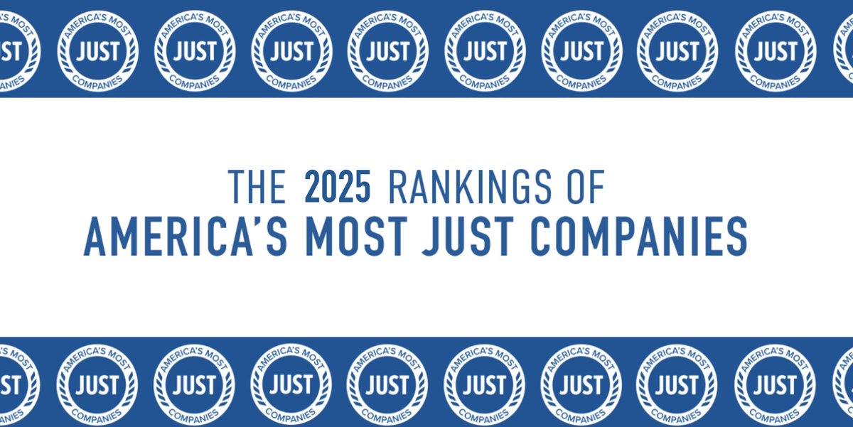 JustCapital's tweet image. Today, in partnership with @CNBC, we are proud to announce the 2025 Ranking of #AmericasMostJUST Companies and our marquee #JUST100 list. Explore the leaders here: justcapital.com/rankings/