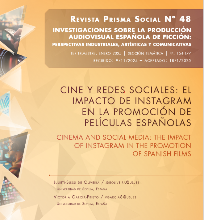 DEMOCMEDIA (@democmedia) on Twitter photo "Cine y redes sociales: el impacto de Instagram en la promoción de películas españolas".
Interesante publicación de <a href="/JulietiSussi/">Julieti Oliveira</a> y <a href="/victoriagprieto/">Victoria García-Prieto</a> en la revista <a href="/PrismaSocialRev/">Revista Prisma Social</a> sobre cómo utilizan esta red social las productoras españolas 🧐
revistaprismasocial.es/article/view/5… "Cine y redes sociales: el impacto de Instagram en la promoción de películas españolas".
Interesante publicación de <a href="/JulietiSussi/">Julieti Oliveira</a> y <a href="/victoriagprieto/">Victoria García-Prieto</a> en la revista <a href="/PrismaSocialRev/">Revista Prisma Social</a> sobre cómo utilizan esta red social las productoras españolas 🧐
revistaprismasocial.es/article/view/5…