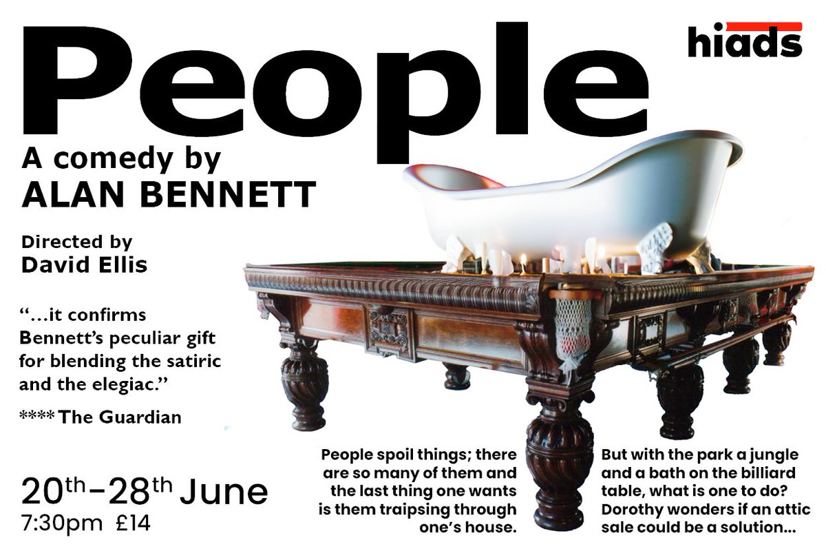 Alan Bennett's brilliant comedy "People" at the Station Theatre in June. Tickets: stationtheatre.co.uk/people
#hayling #haylingisland #whatson #events #hampshire #havant #chichester #portsmouth #alanbennett #play #theatre #comedy