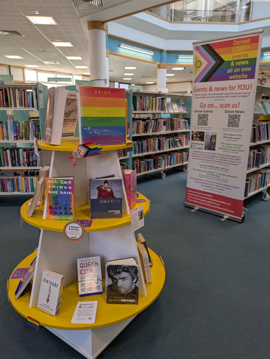 Weymouth Gay Group (@weymouthgaygrp) on Twitter photo Great to see our #Weymouth #Gay Group bannor as part of Weymouth Library #Dorset #LGBT History Month display.
Our website has local #LGBT+ news going back to 2019!
weymouthgaygroup.weebly.com/dorset-lgbt-co…
#LGBTplusHM25 <a href="/LGBTHM/">LGBT+ History Month 🏳️🌈🏳️⚧️</a> #HelpandKindness #LGBTQIA #LGBTQ Great to see our #Weymouth #Gay Group bannor as part of Weymouth Library #Dorset #LGBT History Month display.
Our website has local #LGBT+ news going back to 2019!
weymouthgaygroup.weebly.com/dorset-lgbt-co…
#LGBTplusHM25 <a href="/LGBTHM/">LGBT+ History Month 🏳️🌈🏳️⚧️</a> #HelpandKindness #LGBTQIA #LGBTQ