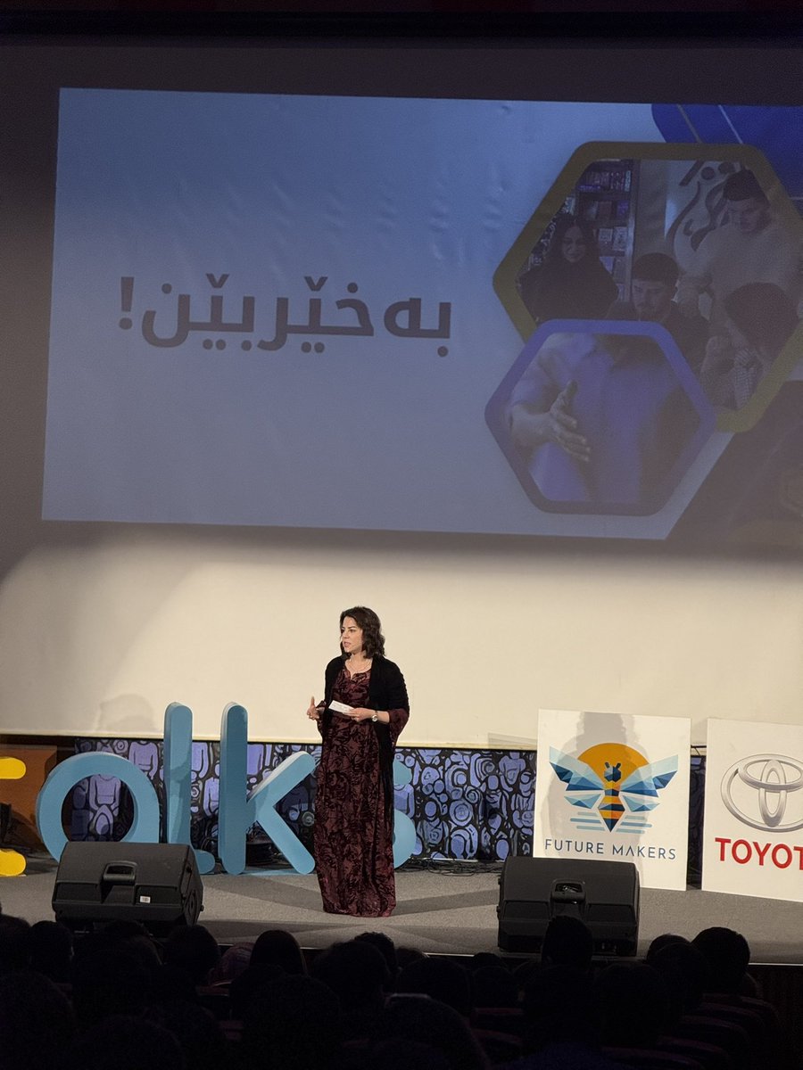 Adamrizgar's tweet photo. AI and technology are reshaping the future, and #futtalks @UKH_official brought insightful discussions on adapting to change. A truly thought-provoking event and a strong call for youth to engage, learn, and lead the way forward.
Among the speakers, @RuwaydaMustafah emphasized that success doesn’t come right away—it takes perseverance, passion, and the determination to never give up.