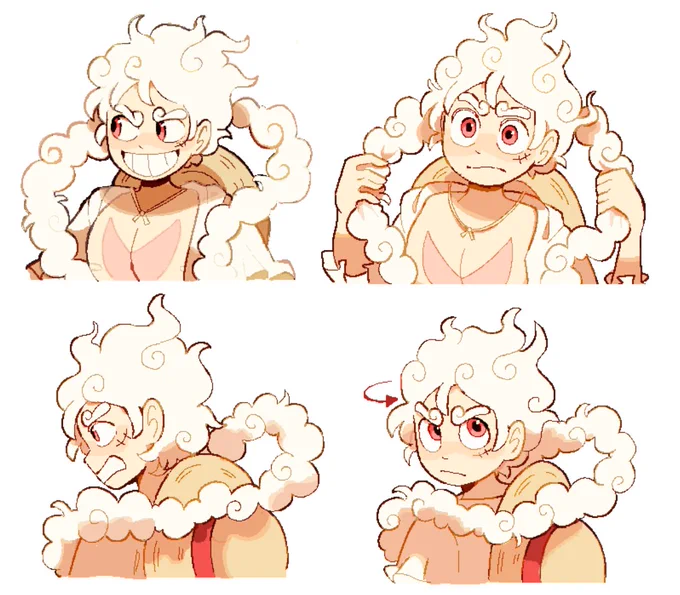 @ItzJazzyJazzin Aaa my name is Cheeky and I love drawing Luffy  among other op characters with silly colors!! 🥺🤍 