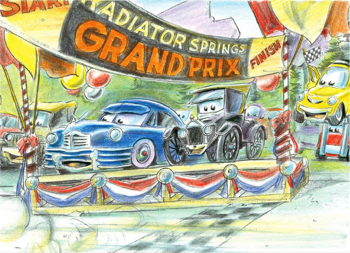 Kerchoo95's tweet image. In earlier drafts of #Cars (2006), #RadiatorSprings had a mayor, a late 1940s Packard known as "The Tub," who was described by #MichaelWallis (Route 66 Historian and the voice of #Sheriff) as "well-meaning, but ineffectual."