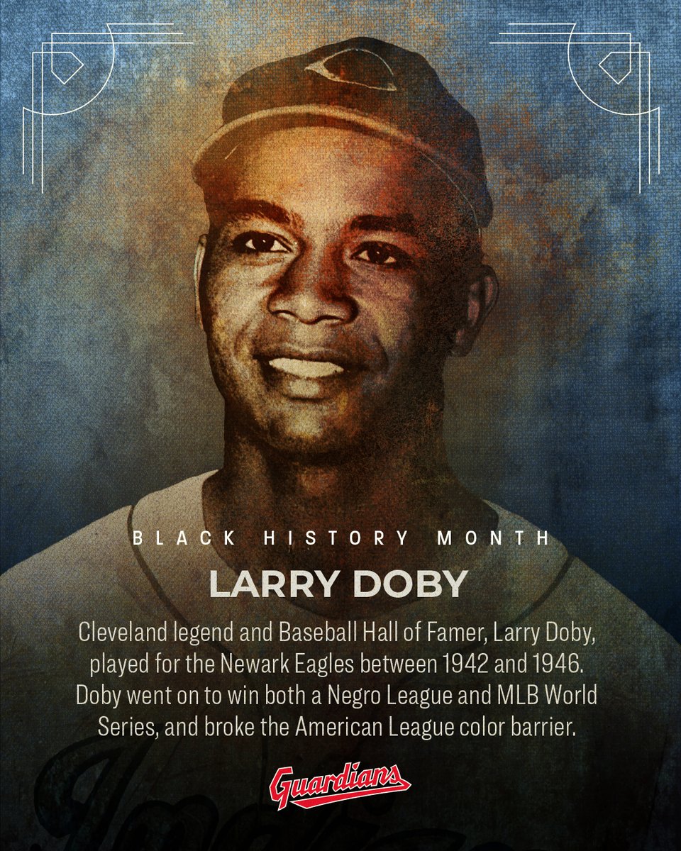 CleGuardians's tweet image. As we continue our celebration of Black History Month, we look to recognize some of the incredible and impactful Negro League ballplayers that went on to leave their mark on Cleveland’s Major League club.

Today, we honor Larry Doby.

#ForTheLand