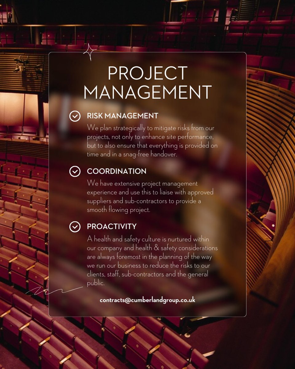 Seamless Project Management by Cumberland Group ✨

From planning to completion, our expert project management team ensures your fit-out or refurbishment runs on time, on budget, and snag-free!

📧 info@cumberlandgroup.co.uk
🌐 cumberlandgroup.co.uk
📞 020 8500 9050