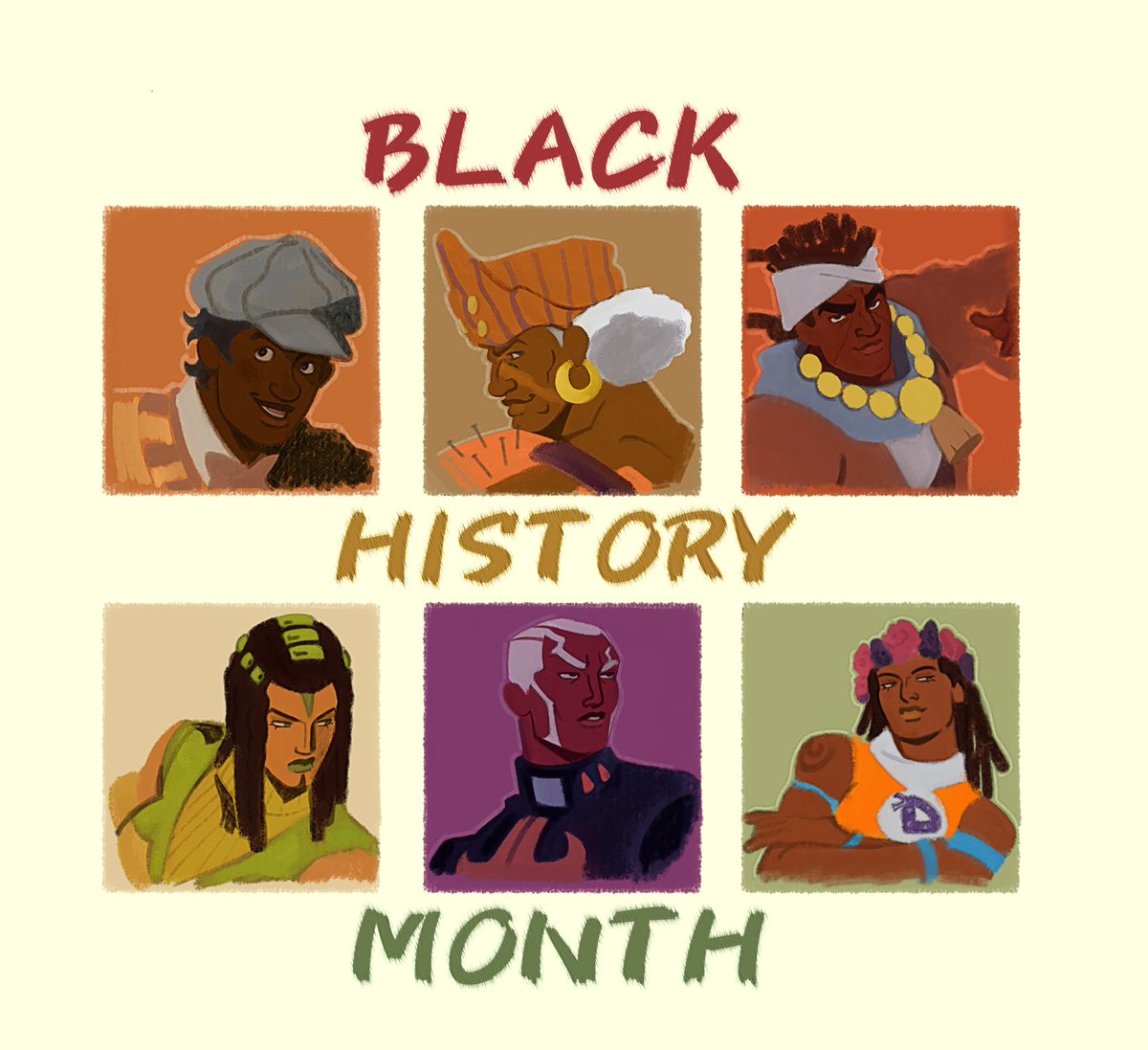 Happy BHM to jojofans I tried to draw smth quickly