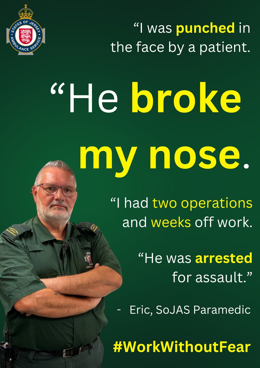 gordonjersey1's tweet image. Their words are making a difference. Let’s continue to support one another, raise awareness, and ensure every member of our service can #WorkWithoutFear. Join the conversation, share your support, and help us create a safer future for all. #Ambulance #ProtectOurStaff #EndAbuse