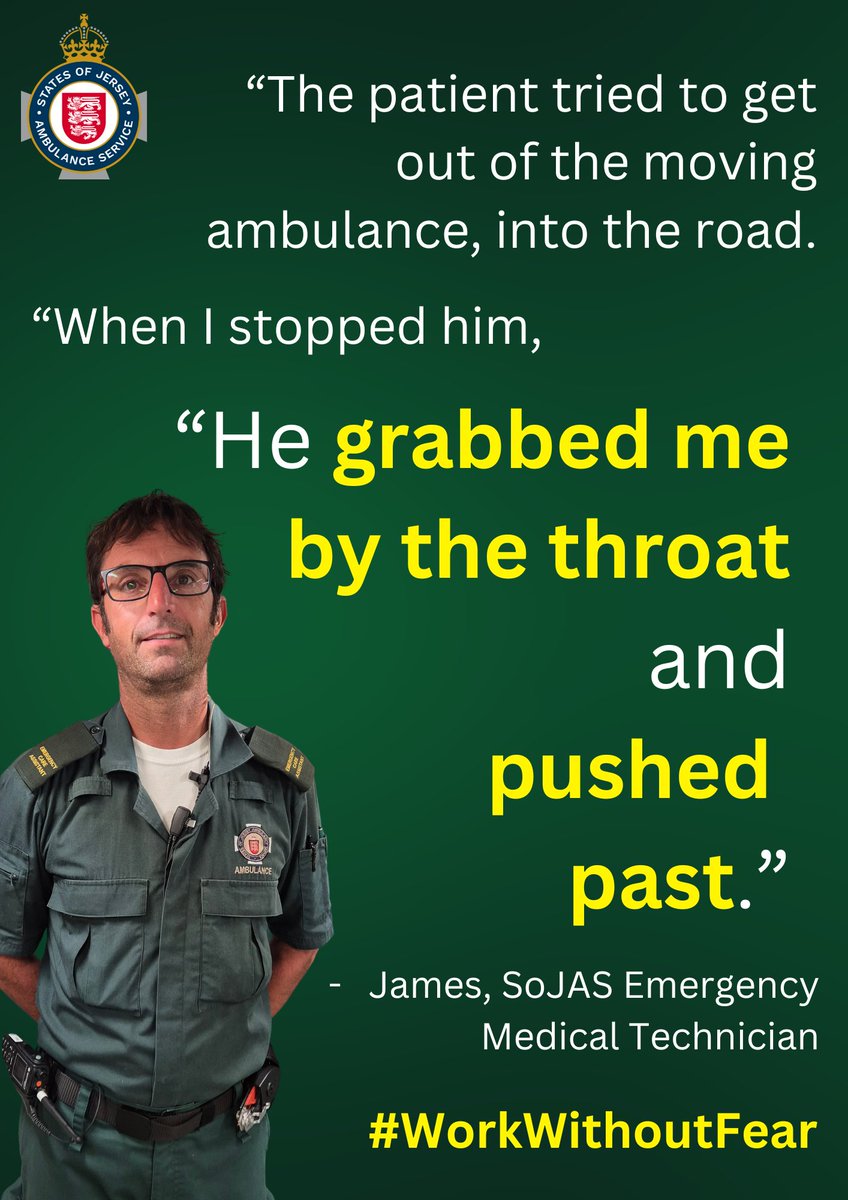 gordonjersey1's tweet image. Their words are making a difference. Let’s continue to support one another, raise awareness, and ensure every member of our service can #WorkWithoutFear. Join the conversation, share your support, and help us create a safer future for all. #Ambulance #ProtectOurStaff #EndAbuse