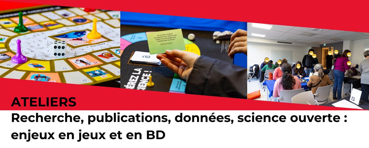 Flora Chanvril (@florachanvril) on Twitter photo 💡 Ateliers "Recherche, publications, données, science ouverte : enjeux en jeux et en BD"
🗓️ Le 10/02 <a href="/CEVIPOF/">CEVIPOF - Sciences Po</a>
Et le 11/02 <a href="/CERI_SciencesPo/">CERI Sciences Po</a>, 12/02 <a href="/medialab_ScPo/">ScPo médialab</a>, 18/02 à l'Institut libre sur les transforma° num.
➡️ Ins° obligatoire pour les extérieurs : tinyurl.com/Ateliers100225 💡 Ateliers "Recherche, publications, données, science ouverte : enjeux en jeux et en BD"
🗓️ Le 10/02 <a href="/CEVIPOF/">CEVIPOF - Sciences Po</a>
Et le 11/02 <a href="/CERI_SciencesPo/">CERI Sciences Po</a>, 12/02 <a href="/medialab_ScPo/">ScPo médialab</a>, 18/02 à l'Institut libre sur les transforma° num.
➡️ Ins° obligatoire pour les extérieurs : tinyurl.com/Ateliers100225
