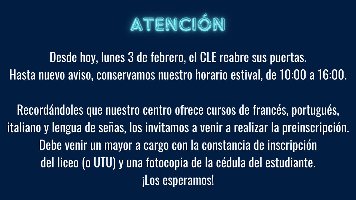 cle3montevideo's tweet photo. ¡Y se agradece difundir! https://t.co/YuUzlHqMDS