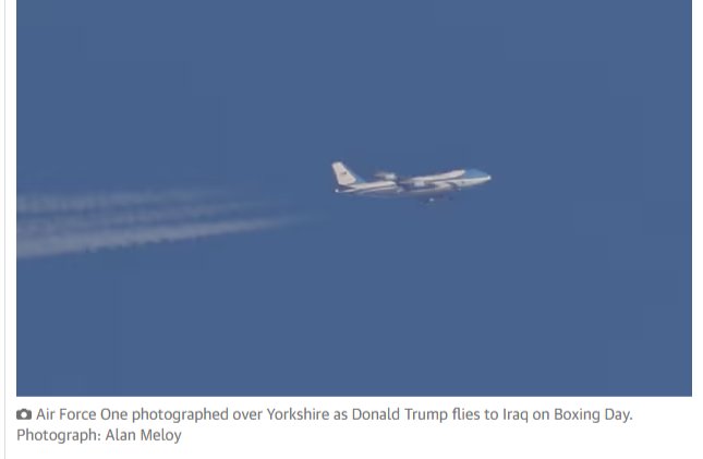😱 L'avion du président américain <a href="/realDonaldTrump/">Donald J. Trump</a> repéré en train de répandre des chemtrails au dessus de Washington. 

Que fait <a href="/RobertKennedyJr/">Robert F. Kennedy Jr</a> ?