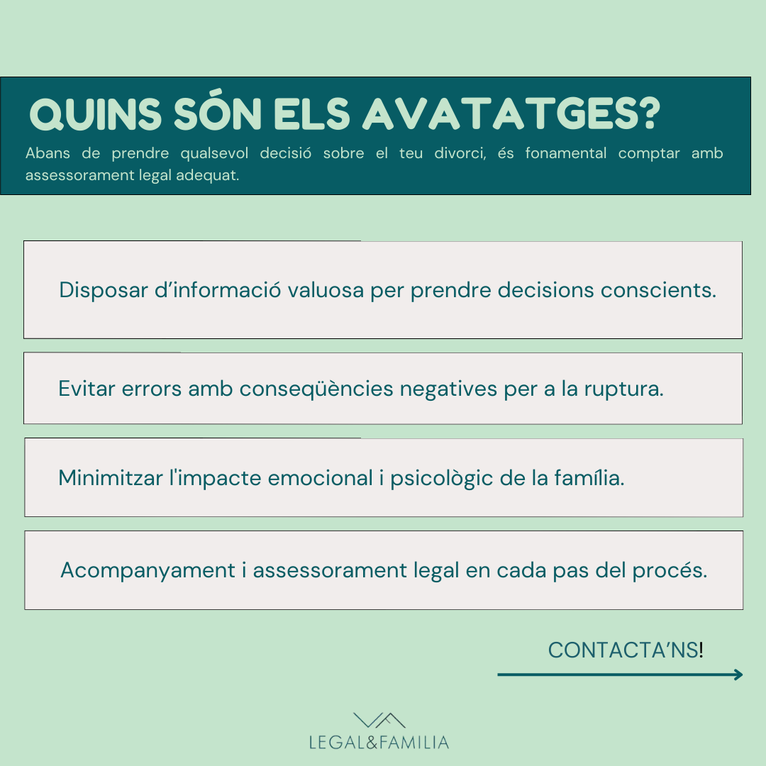 Girolex's tweet photo. Un bon assessorament legal en un divorci t'ajuda a prendre decisions informades, evitar conseqüències negatives i minimitzar l'impacte emocional a la família. T'oferim acompanyament i suport legal en cada pas del procés. 
Contacta'ns per assessorar-te!

#DretFamiliar https://t.co/lJYUINIVcA
