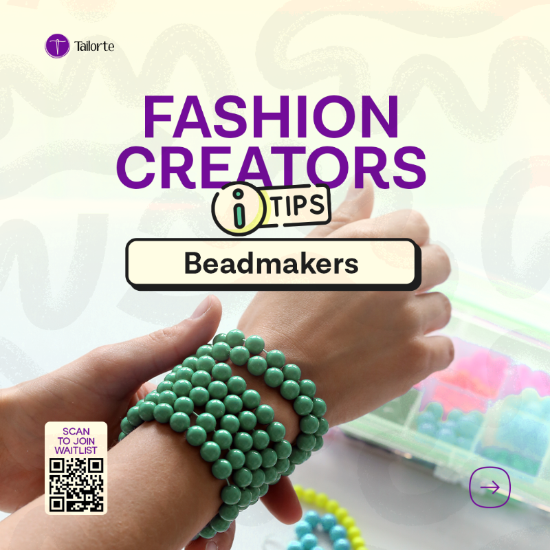TailorteApp's tweet photo. Are you a Beadmaker? Stay ahead in the fashion industry with Tailorte, the ultimate app for fashion creators.
๐ Join the waitlist for early access to exclusive insights!
#Tailorte #FashionTech #Beadmakers #JewelryDesign #HandmadeJewelry #FashionBusiness