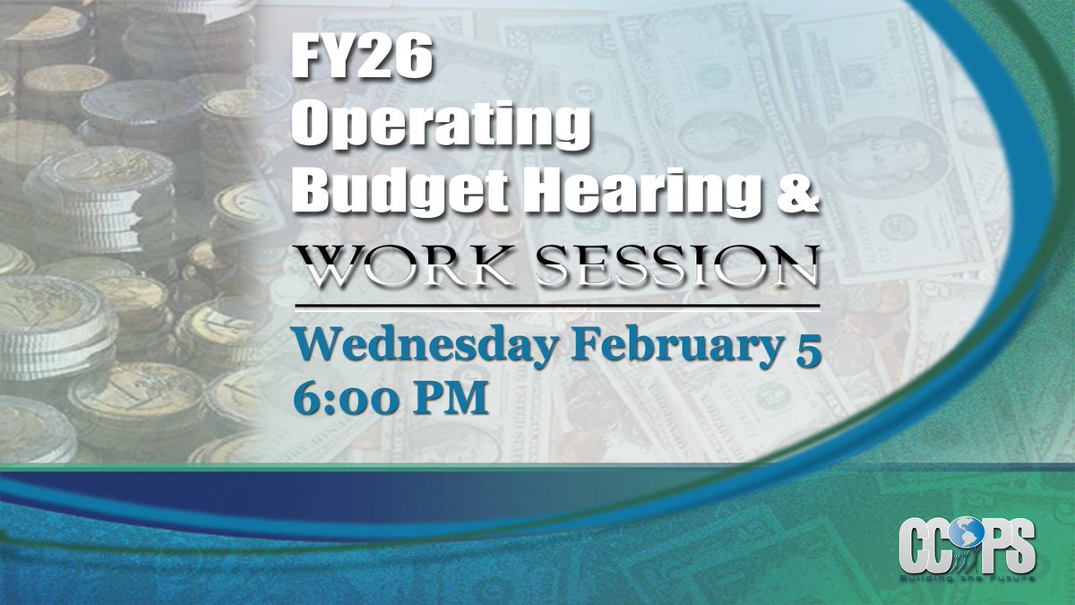 Digital sign-up to speak at the February 5th budget hearing will be available on the CCPS website beginning on Monday, February 3, at 4 p.m. and ending on Tuesday, February 4, at 9 p.m. bit.ly/3UhG0YE