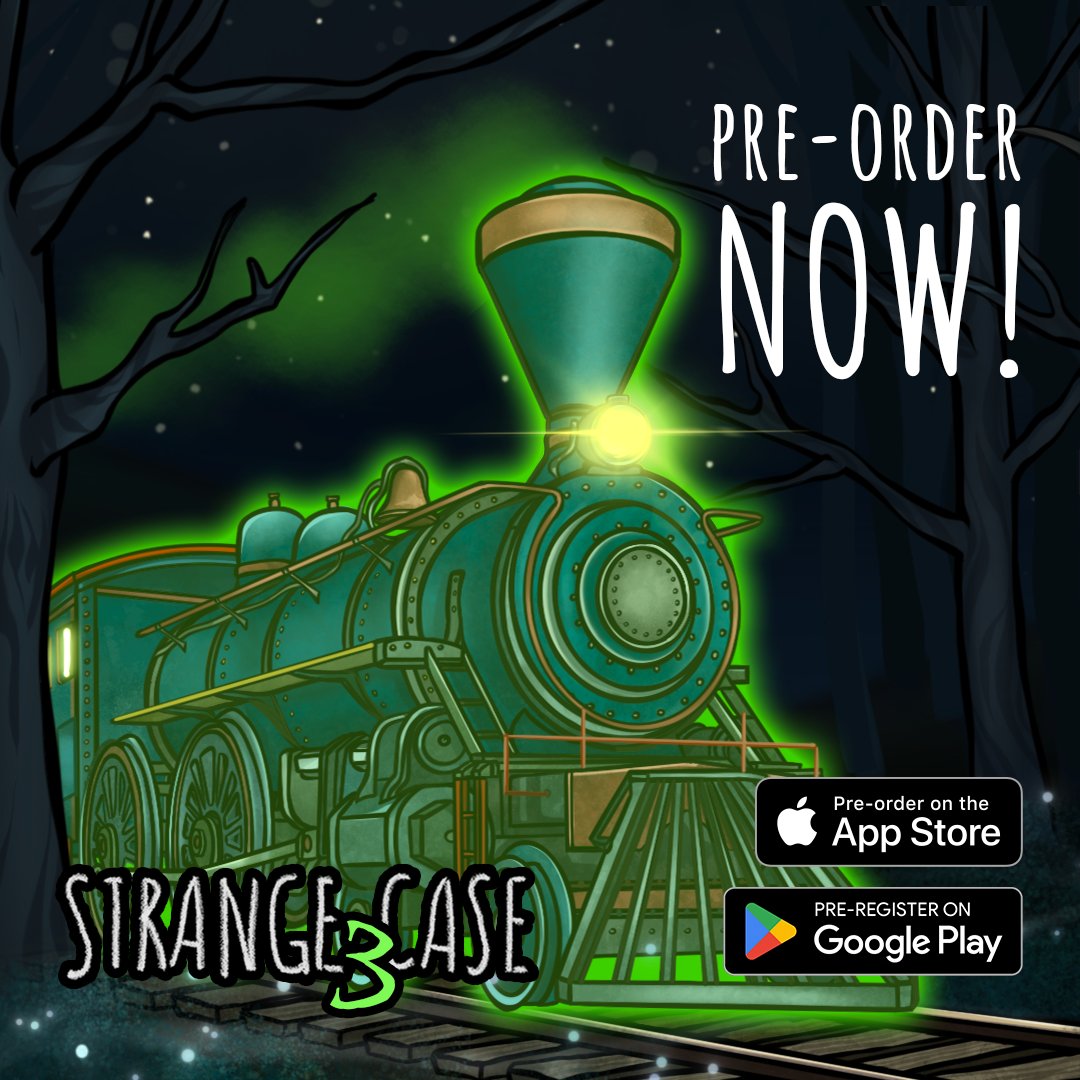 labeledman's tweet photo. Good news everyone! Strange Case 3 is now available for pre-order in Google Play and Apple App Store!
https://t.co/512mGkNDNq
https://t.co/gAGVUfOynP 
#strangecase3 #escaperoom #indiegame #madewithunity #ghosttrain https://t.co/tWcZBxKGfy