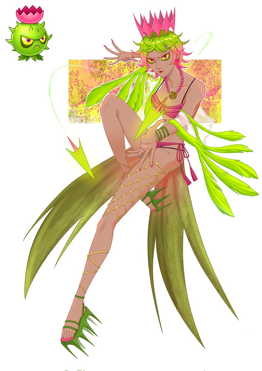 pvz #pvzfanart #plantsvszombies 导向蓟Homing Thistle🔫