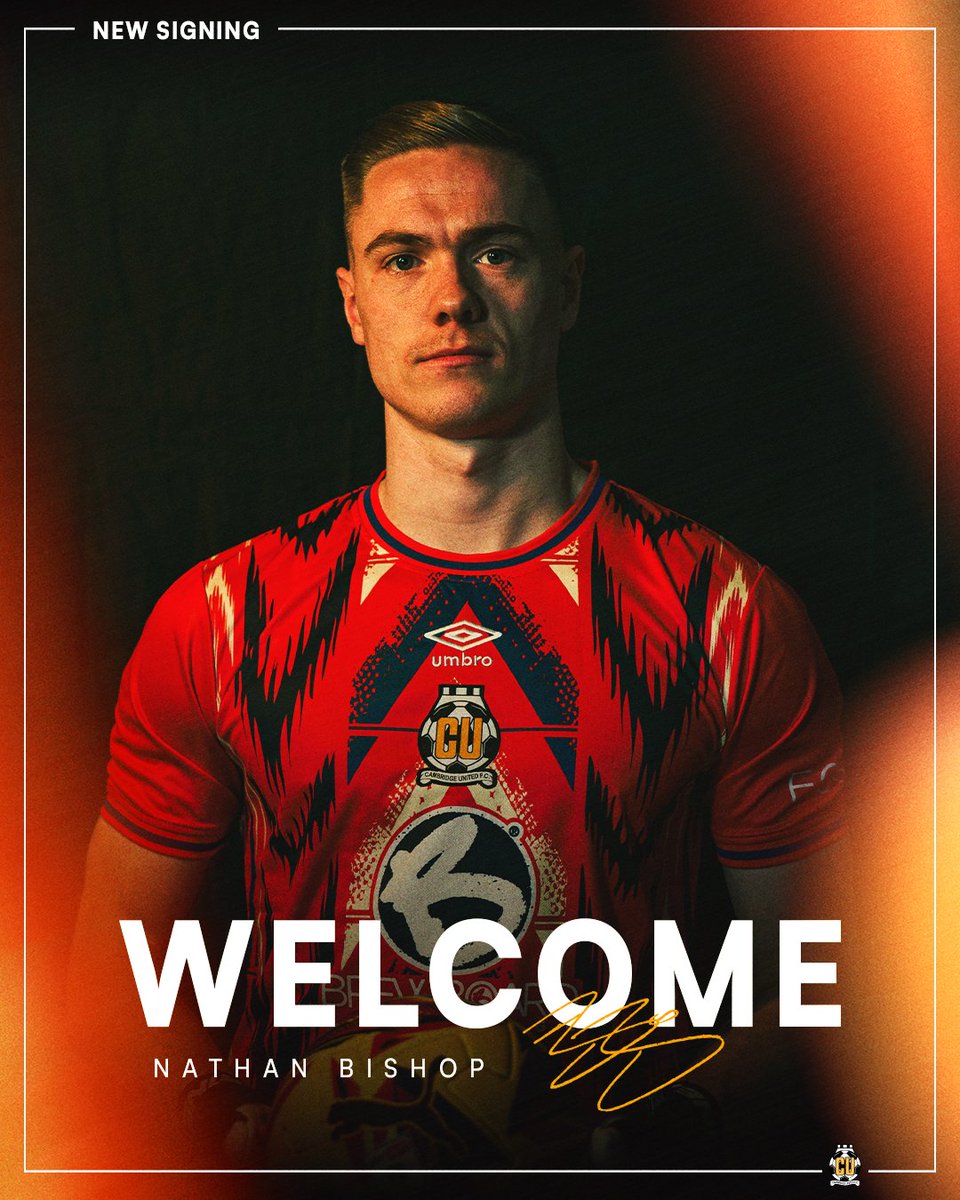 CambridgeUtdFC's tweet photo. Welcome to the U's, Nathan Bishop! ⚡️ https://t.co/I35ZSXIsrQ