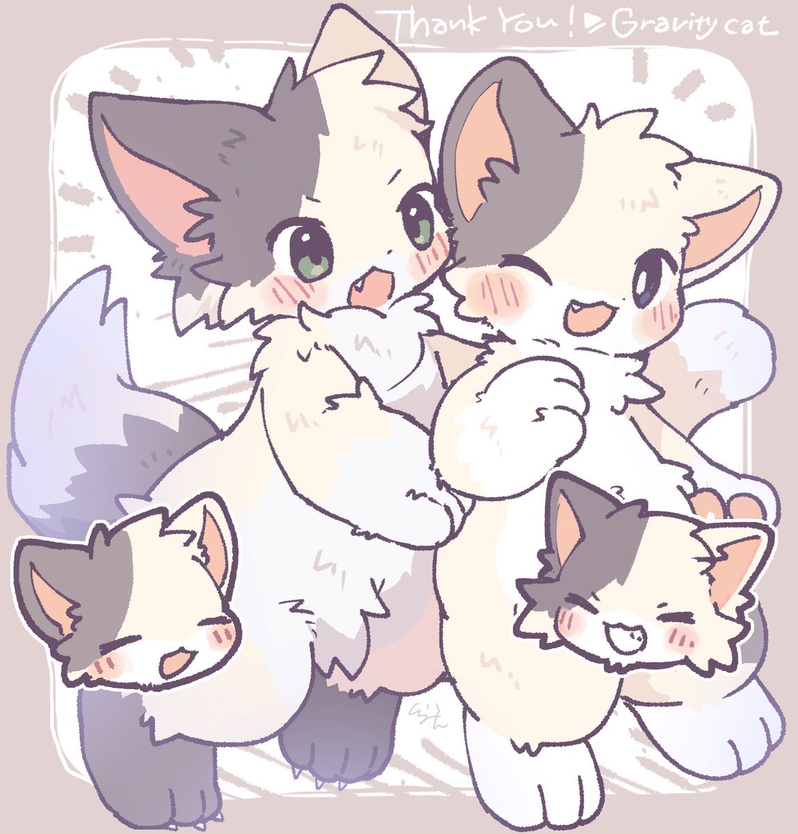 和我的可愛三花貓好朋友一起玩耍！♥
Playing with my adorable calico cat friend! 

🎨<a href="/guruminn_M/">縫乃ぐるみん</a> 
🐈<a href="/nijimaru0804/">にじまる➤Infurnity2025</a>