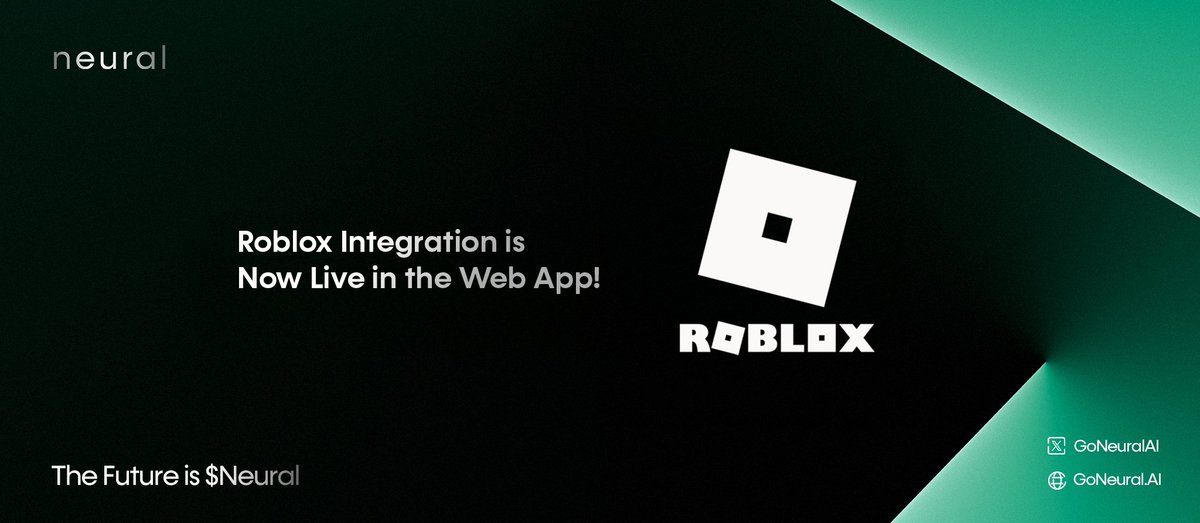 GoNeuralAI's tweet photo. 🔥Roblox Integration is Now Live in the $NEURAL Web App 

Pleased to announce NeuralAI's @Roblox Integration is now live and operating! You can now connect your Roblox account, generate 3D models with our AI powerhouse and directly upload them to Roblox!

🟩 Did you know?

⭐️ Roblox has 88.9 million daily active users (DAU)
⭐️ 380 million monthly active users globally
⭐️Over 9 million active developers worldwide

🟩How to Import Your Roblox Model:

Go to My Assets, select your model, click the Roblox icon to start the upload process, and import your model directly to Roblox.

In the near future we will launch Roblox Plugins where you can generate models directly in the Roblox Studio🚀

The opportunities for creativity are limitless. Check the link in the comments and get started with our new integration today!