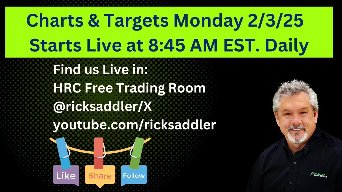 RickSaddler's tweet photo. $SPY, $GOOG, $DUK and more. If you missed the FREE Daily Pre-Market Charts & Targets, do not worry; we record them. https://t.co/cDKynOXZcO
#hitandruncandlesticks #rightwayoptions #byobtrading #livetradingalerts https://t.co/G8t1jgBCvG