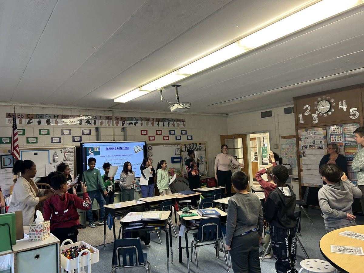 SCSBayShore's tweet photo. Mrs. Li’s 5th grade class @SCSBayShore visited their 3rd grade friends across the hall, bringing the magic of Lunar New Year to life. They shared fun facts, traditions, and smiles! #commUNITY @BayShoreSchools https://t.co/5ifLLDpz9q