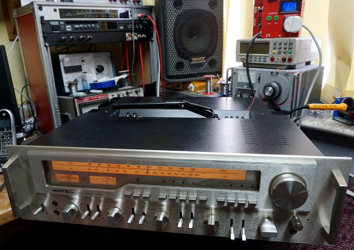AtherstoneAudio's tweet photo. The largest of the RX series from the 1970's in for restoration - RX1603 monster #ROTELHIFI amplifiers #Rotel make my job worth while; Awesome design. @RotelHiFi    #hifi #audiophile and #amplifier https://t.co/LTevs1Jn27