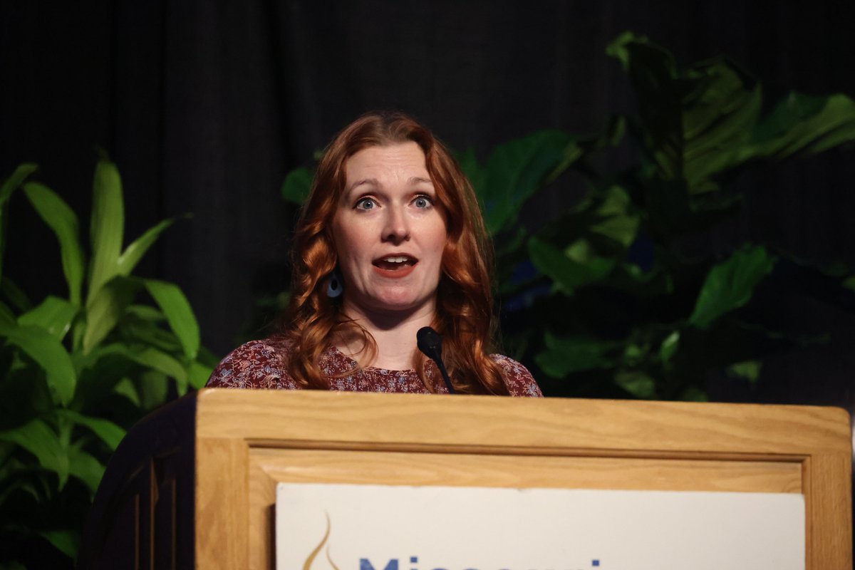 DESE Deputy Commissioner Kelli Jones kicked off #MOPWR2025 with a welcome message. #MoTOY finalist Lauren Hurst spoke about the importance of making sure students use their classroom learning to make their communities a better place.