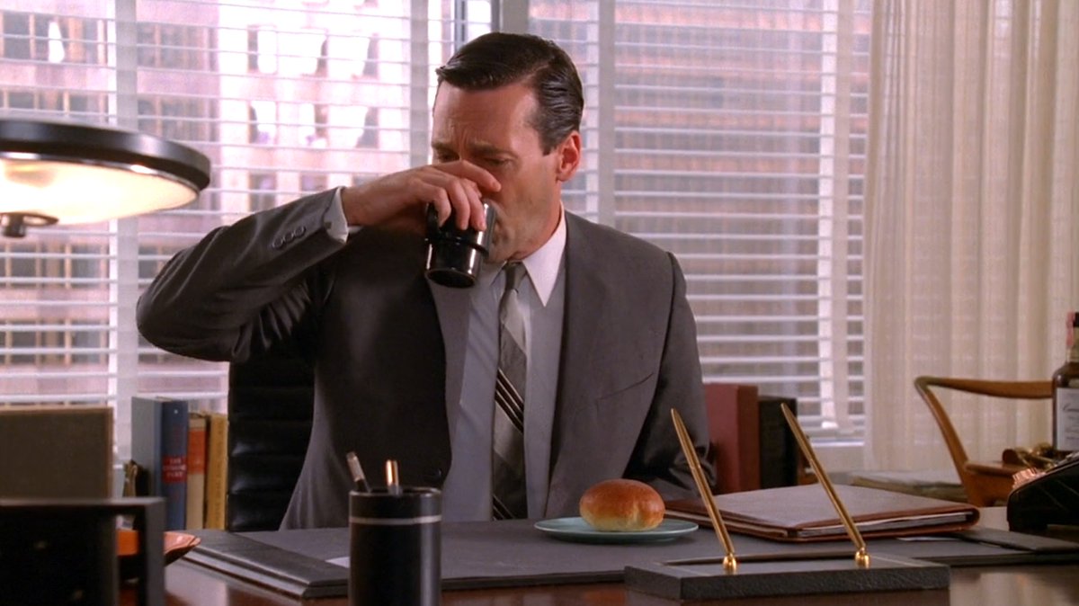 MadMenQts's tweet image. #tfw Miss Blankenship made the coffee