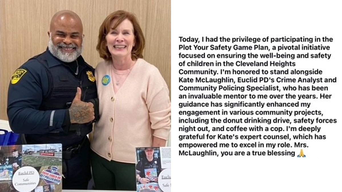 Euclid_PD's tweet image. Wonderful compliment from a Cleveland Heights Police Officer about EPD&apos;s Community Policing Specialist!  EPD is committed to fostering strong partnerships with LE agencies to enhance community safety and connectivity! #EuclidPD #lawenforcement  #NEOhio #communitypolicing