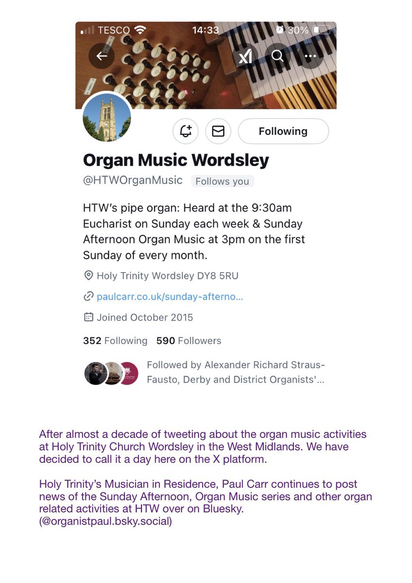 Paul Carr (now over on Bluesky) (@organistpaul) on Twitter photo 