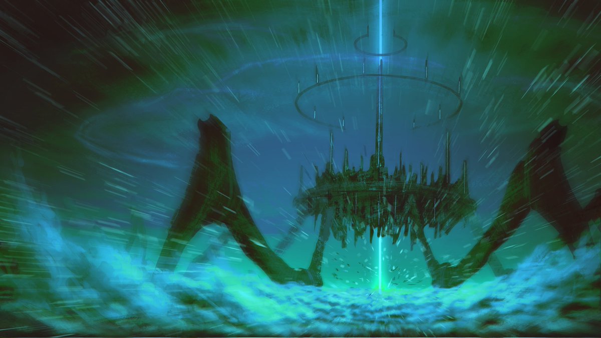 gaelya_art's tweet image. The Downfall was a cataclysmic war between chosen scions know as Kingdom Constructs. Creations of the once powerful gods, these gargantuan living cities layed waste to the lands of Yorn'Haas during the war.
#lore #construct #explosion