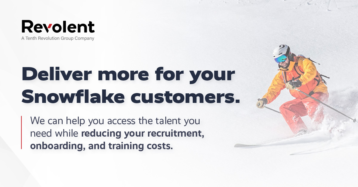 revolentgroup's tweet image. Snowflake’s global customer base grew by over 25% last year. Do you have the right talent on your bench to deliver for your customers?
Revolent can help you get certified talent to achieve your data goals.

Learn more: revolentgroup.com/contact/

#Snowflake #DataEngineer #DataTalent