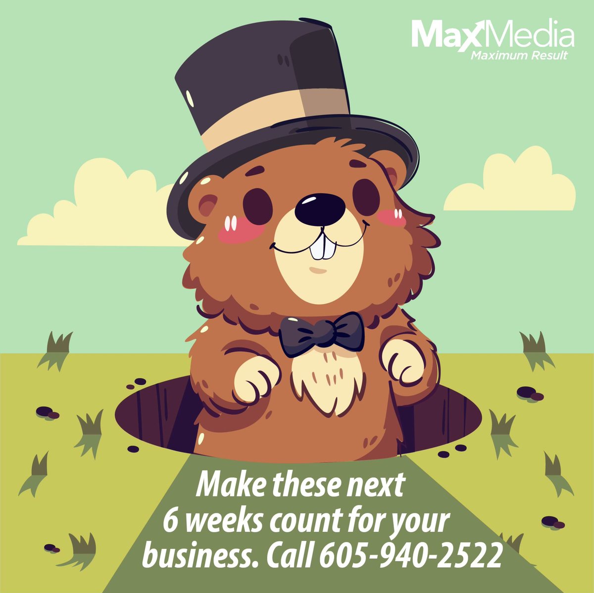 MaxMediaAgency's tweet photo. ❄️🌨️ The Groundhog Saw His Shadow… Now What? 🌨️❄️
Punxsutawney Phil says 6 more weeks of winter, but that doesn't mean your business has to stay in hibernation! 🦫💡
At Max Media Agency, we help businesses weather any season with powerful marketing strategies that drive resu.... https://t.co/RRaB3QptAv
