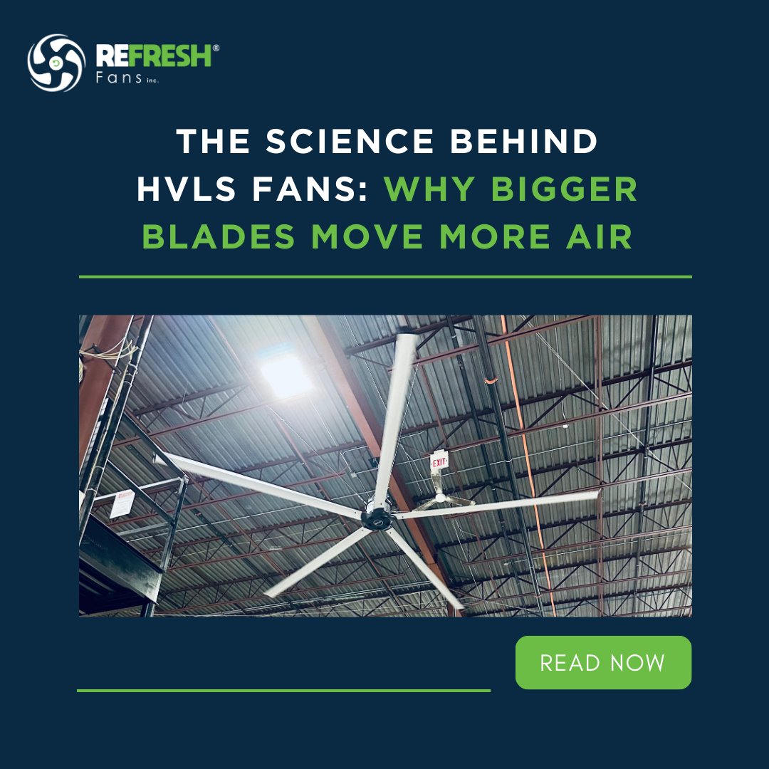 RefreshFans's tweet image. The science behind bigger blades!

Read our latest blog to uncover the mechanics behind these innovative fans.

Read now: bit.ly/4gsWCIR

#HVLS #HVLSCeilingFans #Fan #IndustrialFan #EnergyEfficiency #InnovationInAirflow #IndustrialSolutions #RefreshFans