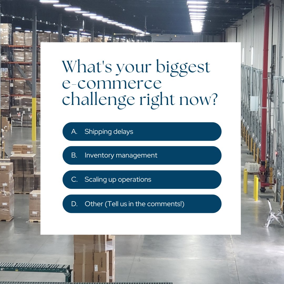 FSI_Delivers's tweet image. What&apos;s your biggest e-commerce challenge right now?We know every business faces unique fulfillment hurdles, and we’re here to help you overcome them. Let us know your top challenge and let’s tackle it together! #EcommerceChallenges #FulfillmentMatters #FSI3PL