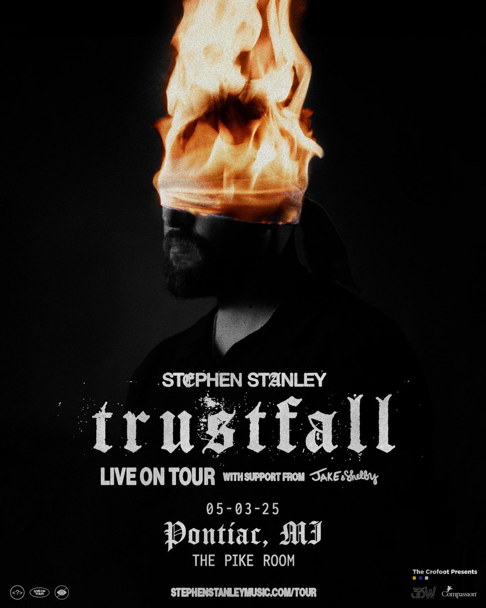 💥 NEW SHOW 👉 Stephen Stanley "Trustfall Tour" w/ Jake &amp; Shelby

📅 Saturday, May 3, 2025 at The Pike Room
🎫 On sale Fri 2/7 at 10am at thecrofoot.com