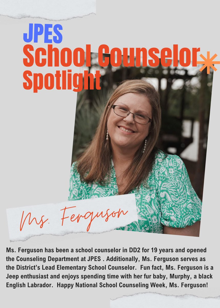 ✨ 🅲🅾🆄🅽🆂🅴🅻🅸🅽🅶 🆆🅴🅴🅺 🆂🅿🅾🆃🅻🅸🅶🅷🆃! ✨

If wisdom had a walking, talking, high-fiving superhero . . . it would be Ms. Tina Ferguson💡. Drop a 👏 or 💙in the comments to show love for the incredible work Ms. Ferguson does every day! #NationalSchoolCounselingWeek