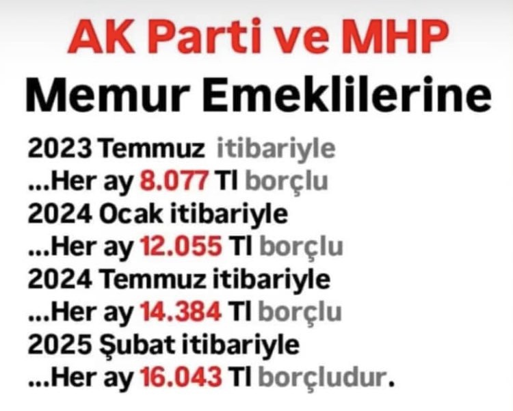 Bizler de namuslu ve cesur #EmekliMemur lar olarak hak arayışındayız. Memur ve memur emeklisi eşit haklara sahipken Ak Parti bizim hakkımızı vermiyor, hükmü uygulamıyor. Bize destek olan nadir cesur vekilsiniz. Teşekkürler <a href="/cenginyurt52/">Cemal Enginyurt</a>
#MemurEmeklisineAdalet