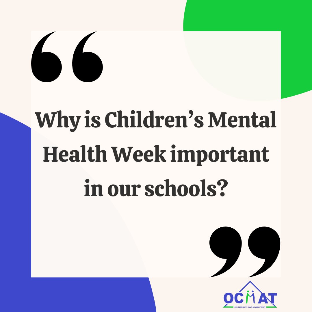 Children’s Mental Health Week helps validate feelings, support wellbeing &amp; promote inclusivity. With rising mental health challenges, we’ve increased staff training to offer better support.

This week raises awareness &amp; encourages compassion among pupils. Mental health matters!
