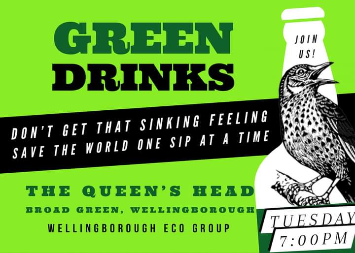wellyeco's tweet photo. Join us for GREEN DRINKS this Tuesday!

Don't get that sinking feeling, save the world one sip at a time...

Join like minded people to chat, network &amp; to discuss the issues, join us in the Queen's Head on Broad Green 7-9pm!

...all welcome, support a local &amp; have #GreenDrinks 💚 https://t.co/Q4KyXxFkba