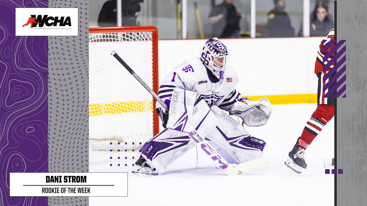 TommieWHockey's tweet photo. Back-to-back!
@strom_dani earns WCHA Rookie of the Week for the second week in a row ๐
๐ฐ https://t.co/MdnqQCf3df
#RollToms https://t.co/NhrNIz6lzS